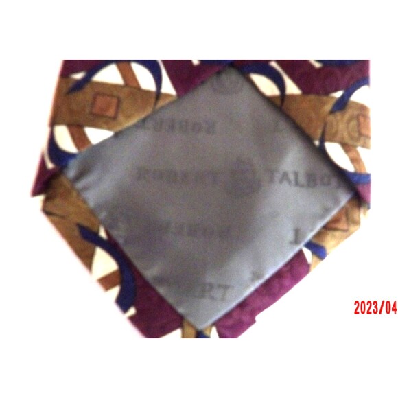 Robert Talbott 100% Silk Hand Sewn Multicolor Patterned Tie USA Geometric Patter - Picture 4 of 6